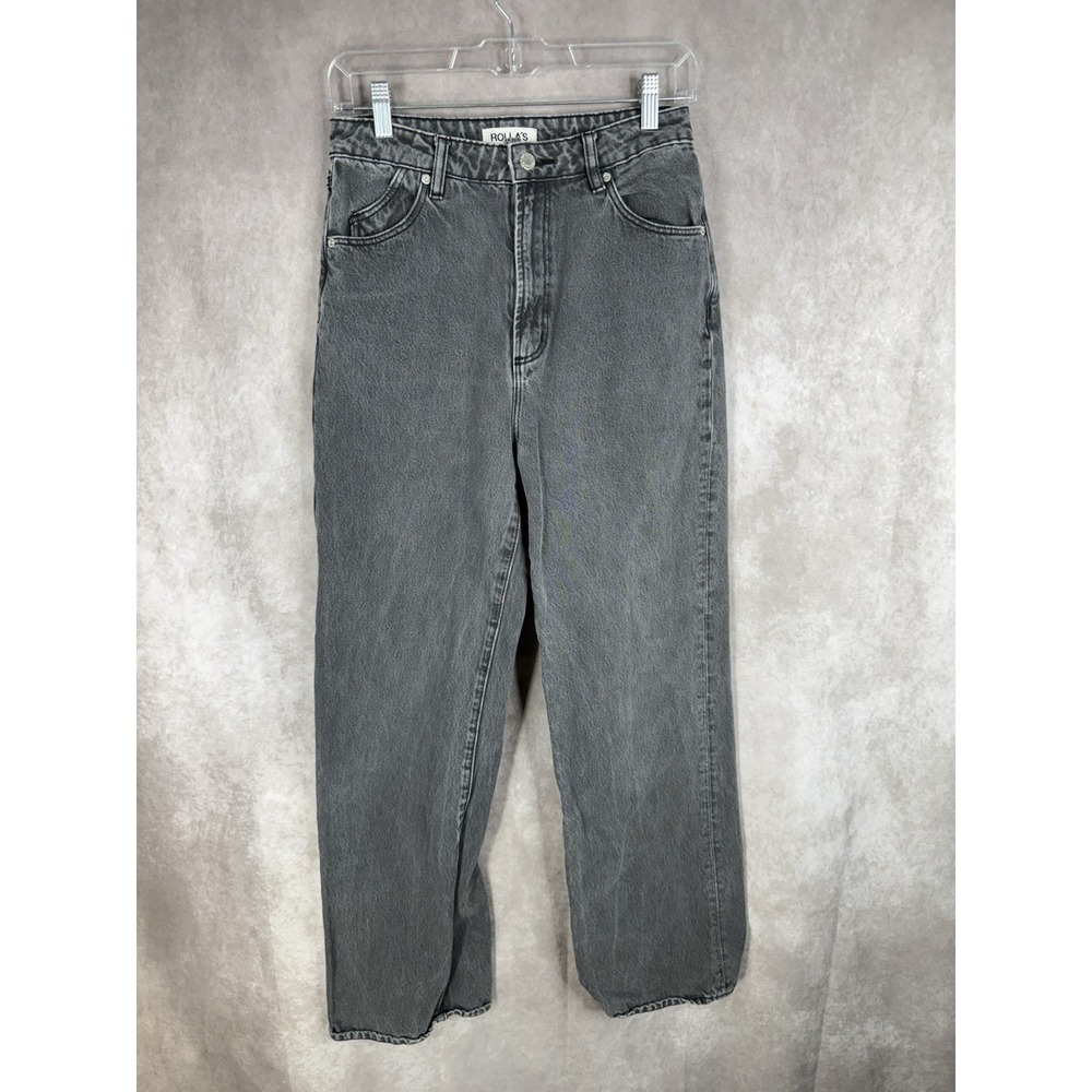 Rolla's Heidi High Rise Loose Straight Jeans In Faded Black Women's Size 27